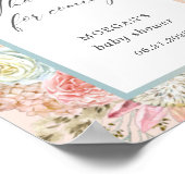 Baby in Bloom Bohemisch Babydusche Danke, dass Sie Poster (Ecke)
