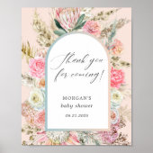 Baby in Bloom Bohemisch Babydusche Danke, dass Sie Poster (Vorne)