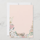 Baby in Bloom Bohemisch floral Baby Dusche einlade (Rückseite)