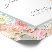 Baby in Bloom Bohemisch Floral Baby Dusche Gefalle Poster (Ecke)