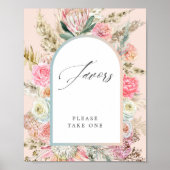 Baby in Bloom Bohemisch Floral Baby Dusche Gefalle Poster (Vorne)