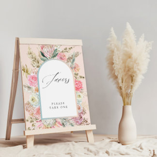 Baby in Bloom Bohemisch Floral Baby Dusche Gefalle Poster