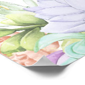 Baby in Bloom Boho Arch Cactus Baby Dusche Empfang Poster (Ecke)