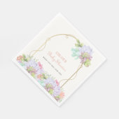 Baby in Bloom Boho Arch Cactus Baby Shower Serviette (Ecke)