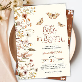 Baby in Bloom Boho BläserBaby-Dusche Einladung