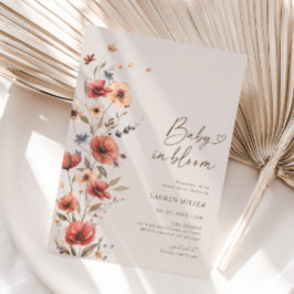 Baby in Bloom Boho Blumendusche Einladung