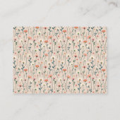 Baby in Bloom Boho Chic Blumengarten Party Dusche Begleitkarte (Rückseite)