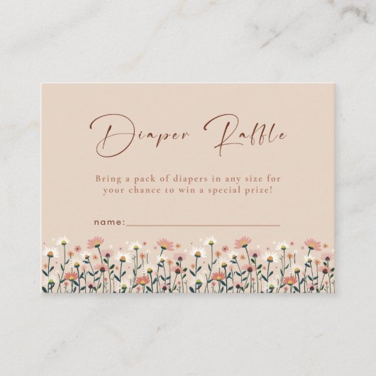 Baby in Bloom Boho Chic Blumengarten Party Dusche Begleitkarte (Vorderseite)