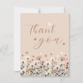 Baby in Bloom Boho Chic Blumengarten Party Dusche Dankeskarte (Vorderseite)