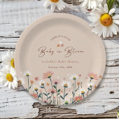 Baby in Bloom Boho Chic Blumengarten Party Dusche Pappteller