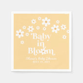 Baby in Bloom boho Daisy Yellow Baby Dusche Serviette (Vorderseite)