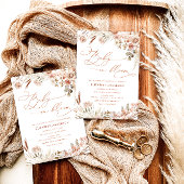 Baby in Bloom Boho Fall Floral Baby Dusche Einladung