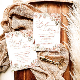 Baby in Bloom Boho Fall Floral Baby Dusche Einladung