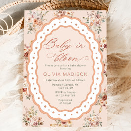 Baby in Bloom Boho Floral Baby Shower Einladung