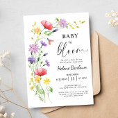Baby in Bloom Boho Garden Wildblume Babydusche Einladung