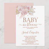 Baby in Bloom Boho Kinderdusche Einladung (Vorne/Hinten)