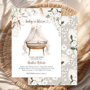 Baby in Bloom Boho Kinderdusche Einladung Pampas F