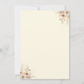 Baby in Bloom Boho Neutral Baby Dusche Einladung (Rückseite)