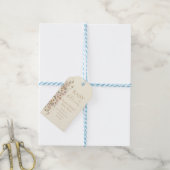 Baby in Bloom Boho Neutral Baby Dusche Geschenkanhänger (Mit Garn)