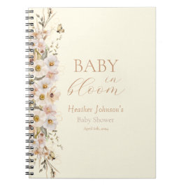 Baby in Bloom Boho Neutral Baby Dusche Notizblock