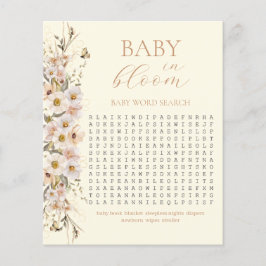 Baby in Bloom Boho Neutral Baby Shower Game