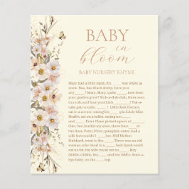 Baby in Bloom Boho Neutral Baby Shower Game