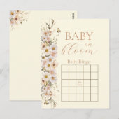 Baby in Bloom Boho Neutral Baby Shower Game Postkarte (Vorne/Hinten)