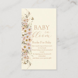 Baby in Bloom Boho neutrale Babydusche, Bücher Begleitkarte