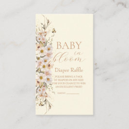 Baby in Bloom Boho neutrale Babydusche, Windeln Begleitkarte