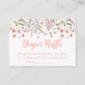 Baby in Bloom Boho Wildblume Baby Diaper Raffle Begleitkarte (Vorderseite)