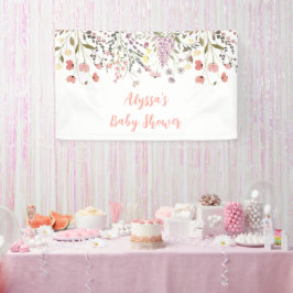 Baby in Bloom Boho Wildblume Babydusche Banner