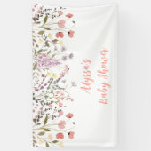 Baby in Bloom Boho Wildblume Babydusche Banner (Vertikal)