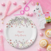 Baby in Bloom Boho Wildblume Babydusche Pappteller (Party)