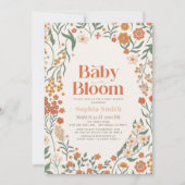 Baby in Bloom Boho Wildblume Girl Baby Shower Einladung (Vorderseite)