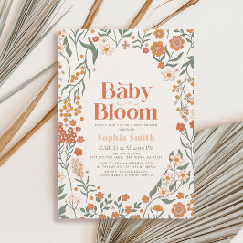 Baby in Bloom Boho Wildblume Girl Baby Shower Einladung