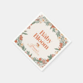 Baby in Bloom Boho Wildblume Girl Baby Shower Serviette (Ecke)