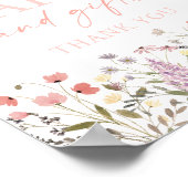 Baby in Bloom Boho Wildblume Karten und Geschenkze Poster (Ecke)