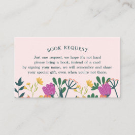 Baby in Bloom Book Request or Book Book Card Visitenkarte