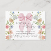 Baby in Bloom Book Request Pink Bow Baby Shower Begleitkarte (Vorderseite)