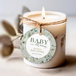 Baby in Bloom Botanical Eucalyptus Baby Showroom Geschenkanhänger