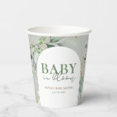 Baby in Bloom Botanical Eukalyptus Pappbecher (Rückseite)