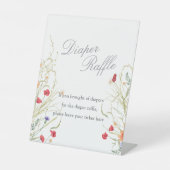 Baby in bloom - botanical wildflower Diaper Raffle Sockelschild (Vorderseite)