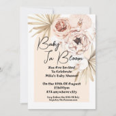Baby in Bloom Botanische Blütenbaby Duschkarte Save The Date (Vorderseite)