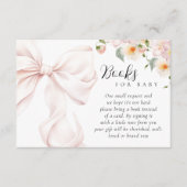 Baby in Bloom Bow Baby Showbücher für Baby Begleitkarte (Vorderseite)