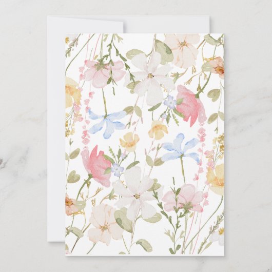 Baby in Bloom bow Baby Shower Einladung (Rückseite)