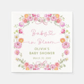 Baby in Bloom Bow Floral Baby Dusche Serviette (Vorderseite)