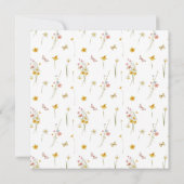 Baby in Bloom Bow Girl Wildblume Butterfly Dusche Einladung (Rückseite)