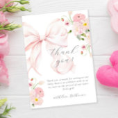 Baby in Bloom Bow Pink Dankeskarte