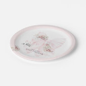 Baby in Bloom Bow Spring Garden Girl Baby Dusche Pappteller (Schrägansicht)