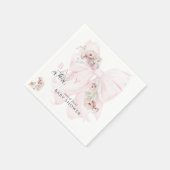 Baby in Bloom Bow Spring Garden Girl Baby Dusche Serviette (Ecke)